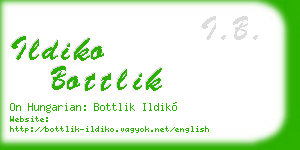 ildiko bottlik business card