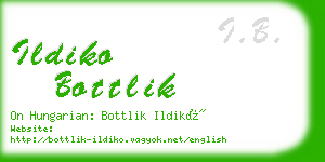 ildiko bottlik business card